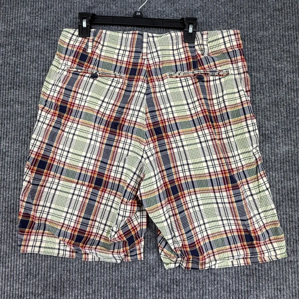 Polo Jeans Ralph Lauren Shorts Mens 35 Multi Plaid Excellent‎ Cotton Flat Front